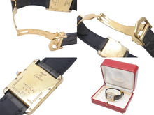 Load image into Gallery viewer, CARTIER カルティエ マストタンク GM デイト 腕時計 082731PL / 2413 シルバー925 レザー ブラック ホワイト ゴールド 美品 中古 4c069548