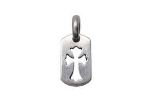 CHROME HEARTS クロムハーツ タイニー カットアウトクロスドッグタグ ペンダント 重量約3g 2006/.925刻印 シルバー925 美品 中古 4c069550