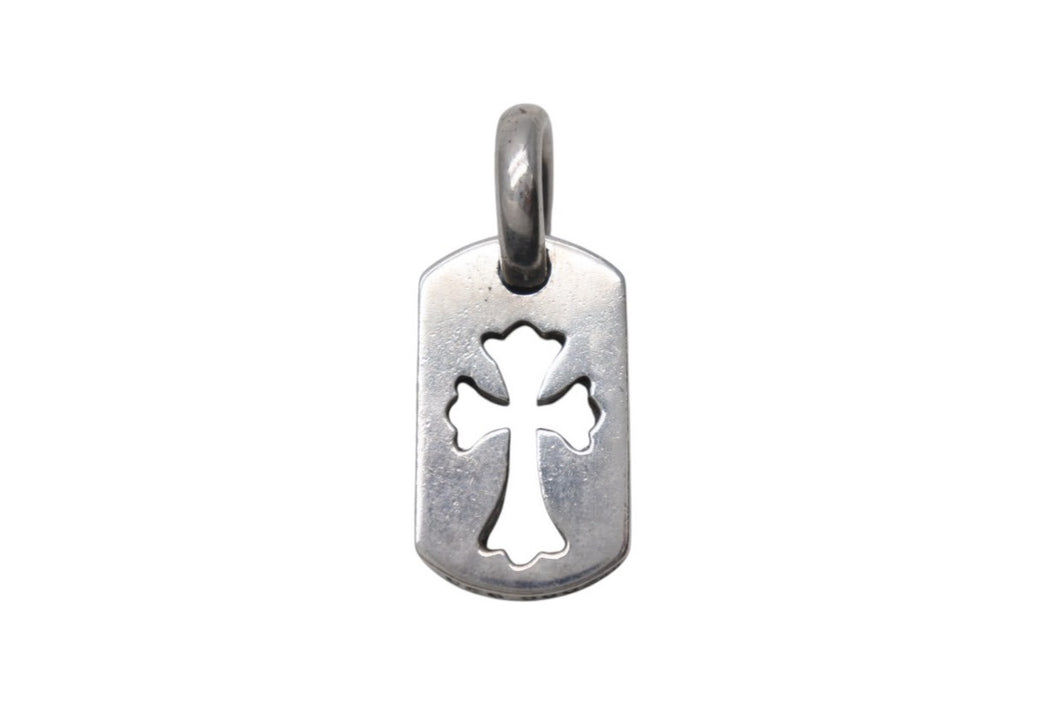 CHROME HEARTS クロムハーツ タイニー カットアウトクロスドッグタグ ペンダント 重量約3g 2006/.925刻印 シルバー925 美品 中古 4c069550