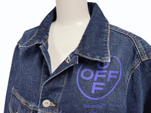 画像をギャラリービューアに読み込む, 極美品 OFFWHITE オフホワイト デニムジャケット コットンネイビー サイズL OMYE005T20DEN004 中古 4c069552 