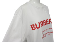 画像をギャラリービューアに読み込む, Burberry バーバリー半袖Tシャツ 赤ロゴ 8017225 タイランド製 コットン ホワイト レッド サイズM 美品 中古 4c069558 