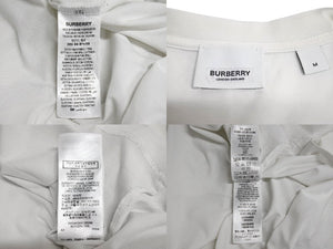 Burberry バーバリー半袖Tシャツ 赤ロゴ 8017225 タイランド製 コットン ホワイト レッド サイズM 美品 中古 4c069558 