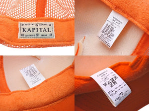 極美品 KAPITAL キャピタル ラブ&amp;ピース ベートーヴェン トラッカーハット メッシュキャップ K2009XH816 オレンジ ONESIZE 中古 4c069569 