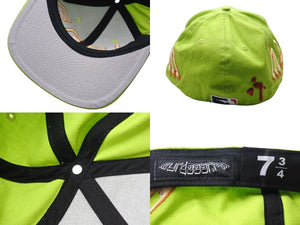極美品 murd333r.fm マーダー CAP キャップ 帽子 ヘッドウェア メンズ コットン グリーン オレンジ サイズ7 3/4 中古 4c069573