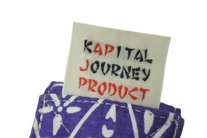極美品 KAPITAL キャピタル バンダナ ビーチ スナフキンショルダーバッグ JAPAN製 コットン パープル ホワイト ブラック 中古 4c069574 