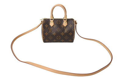新品同様LOUIS VUITTON ルイヴィトン ナノスピーディ 2Way ショルダーバッグ M61252 モノグラム 中古 4c069581