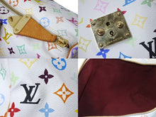 Load image into Gallery viewer, 極美品 LOUIS VUITTON ルイヴィトン 村上隆 ボストンバッグ キーポル45 M92641 モノグラムマルチ ホワイト ゴールド金具 中古 4c069584