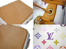 Load image into Gallery viewer, LOUIS VUITTON ルイヴィトン プチ ノエ ショルダーバッグ M42229 モノグラム マルチカラー PVC ヌメ革 ホワイト 美品 中古 4c069598
