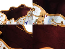 Load image into Gallery viewer, LOUIS VUITTON ルイヴィトン プチ ノエ ショルダーバッグ M42229 モノグラム マルチカラー PVC ヌメ革 ホワイト 美品 中古 4c069598