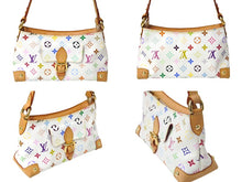 Load image into Gallery viewer, LOUIS VUITTON ルイヴィトン モノグラムマルチカラー エライザ ショルダーバッグ M40098 村上隆 ホワイト 美品 中古 4c069599