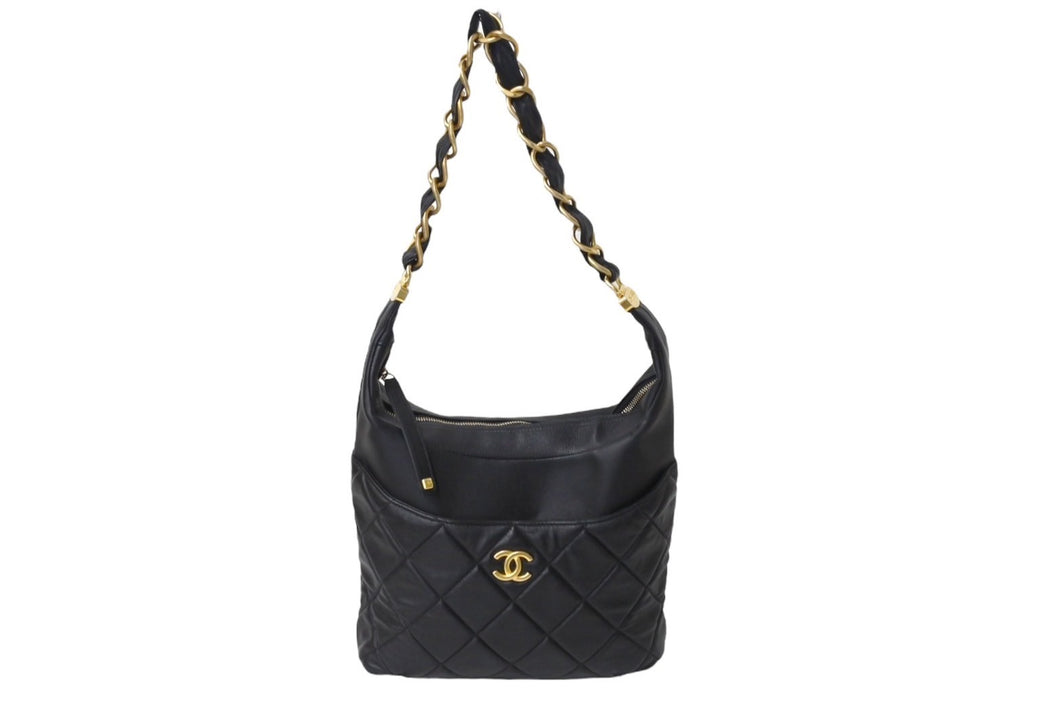 CHANEL シャネル ワンショルダーバッグ AS3292 チェーンショルダー キルティング ココマーク ラムスキン ランダム番台 美品 中古 4c069604