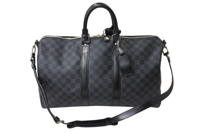 LOUISVUITTON ルイヴィトン キーポルバンドリエール45 ボストンバッグ N41418 ダミエグラフィット PVC レザー 美品 中古 4c069605