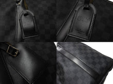Load image into Gallery viewer, LOUISVUITTON ルイヴィトン キーポルバンドリエール45 ボストンバッグ N41418 ダミエグラフィット PVC レザー 美品 中古 4c069605