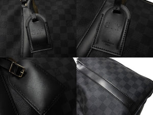 LOUISVUITTON ルイヴィトン キーポルバンドリエール45 ボストンバッグ N41418 ダミエグラフィット PVC レザー 美品 中古 4c069605
