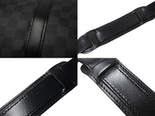 Load image into Gallery viewer, LOUISVUITTON ルイヴィトン キーポルバンドリエール45 ボストンバッグ N41418 ダミエグラフィット PVC レザー 美品 中古 4c069605
