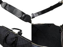 Load image into Gallery viewer, LOUISVUITTON ルイヴィトン キーポルバンドリエール45 ボストンバッグ N41418 ダミエグラフィット PVC レザー 美品 中古 4c069605