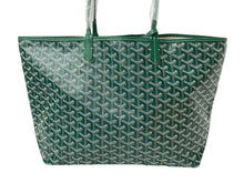 Load image into Gallery viewer, 新品未使用 GOYARD ゴヤール サンルイPM バッグ トートバッグ STLOUIPMLTY09CL09P PVC レザー ヘリンボーン グリーン 中古 4c069627