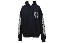 Load image into Gallery viewer, CHROME HEARTS クロムハーツ パーカー フーディ フローラル ホースシュープリント ホワイト ブラック サイズS 美品 中古 4c069628