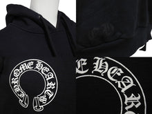 Load image into Gallery viewer, CHROME HEARTS クロムハーツ パーカー フーディ フローラル ホースシュープリント ホワイト ブラック サイズS 美品 中古 4c069628