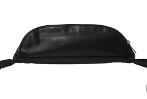 SAINT LAURENT PARIS サンローラン ウエストバッグ ボディバッグ 590076 ラムスキン ブラック シルバー金具 美品 中古 4c069631 