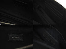 画像をギャラリービューアに読み込む, SAINT LAURENT PARIS サンローラン ウエストバッグ ボディバッグ 590076 ラムスキン ブラック シルバー金具 美品 中古 4c069631 