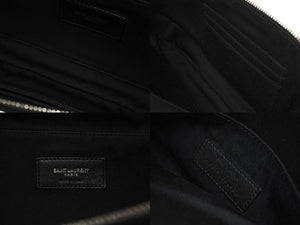 SAINT LAURENT PARIS サンローラン ウエストバッグ ボディバッグ 590076 ラムスキン ブラック シルバー金具 美品 中古 4c069631 