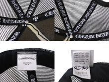 Load image into Gallery viewer, CHROME HEARTS クロムハーツトラッカーキャップ CHロゴ刺繍 クロスボール シルバー 925 ブラック 中古 美品 4c069632