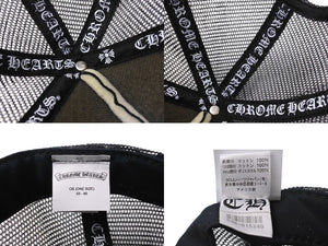 CHROME HEARTS クロムハーツトラッカーキャップ CHロゴ刺繍 クロスボール シルバー 925 ブラック 中古 美品 4c069632