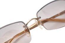 Load image into Gallery viewer, CHANEL シャネル リムレス サングラス 4093-B c.125/8Z サイズ56□16 130 ココマーク プラスチック ラインストーン 美品 中古 4c069639
