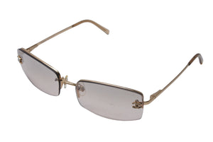 CHANEL シャネル リムレス サングラス 4093-B c.125/8Z サイズ56□16 130 ココマーク プラスチック ラインストーン 美品 中古 4c069639