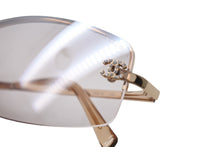 Load image into Gallery viewer, CHANEL シャネル リムレス サングラス 4093-B c.125/8Z サイズ56□16 130 ココマーク プラスチック ラインストーン 美品 中古 4c069639