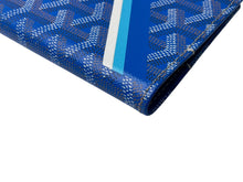 Load image into Gallery viewer, 極美品 GOYARD ゴヤール パスケース パスポートケース グルネル PVCコーティングキャンバス ブルー マーカジュ 中古 4c069640