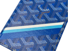 Load image into Gallery viewer, 極美品 GOYARD ゴヤール パスケース パスポートケース グルネル PVCコーティングキャンバス ブルー マーカジュ 中古 4c069640