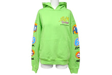 Load image into Gallery viewer, CHROME HEARTS クロムハーツ パーカー サイズS MATTY BOY マッティボーイ SEX RECORD グリーン マルチプリント 美品 中古 4c069642