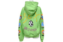 Load image into Gallery viewer, CHROME HEARTS クロムハーツ パーカー サイズS MATTY BOY マッティボーイ SEX RECORD グリーン マルチプリント 美品 中古 4c069642