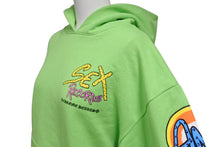 Load image into Gallery viewer, CHROME HEARTS クロムハーツ パーカー サイズS MATTY BOY マッティボーイ SEX RECORD グリーン マルチプリント 美品 中古 4c069642