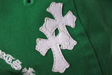 Load image into Gallery viewer, 新品同様 CHROME HEARTS クロムハーツ キャップ ベースボールキャップ クロスパッチ CHロゴ刺繍 クロスボール シルバー 925 グリーン 中古 4c069643