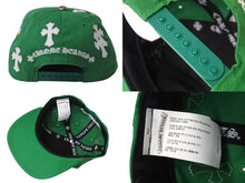 Load image into Gallery viewer, 新品同様 CHROME HEARTS クロムハーツ キャップ ベースボールキャップ クロスパッチ CHロゴ刺繍 クロスボール シルバー 925 グリーン 中古 4c069643