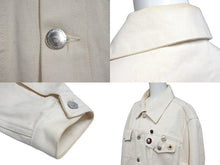Load image into Gallery viewer, RAFSIMONS ラフシモンズ SS20 デニム スリム フィット ジャケット イタリア製 コットン アイボリー シルバー サイズL 美品 中古 4c069648