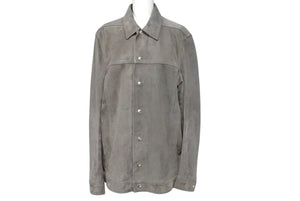 Rick Owens リックオウエンス スエード ワークジャケット サイズ50 FW19 LARRY グレー ラムレザー 美品 中古 4c069653 