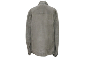 Rick Owens リックオウエンス スエード ワークジャケット サイズ50 FW19 LARRY グレー ラムレザー 美品 中古 4c069653 