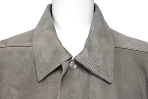 Rick Owens リックオウエンス スエード ワークジャケット サイズ50 FW19 LARRY グレー ラムレザー 美品 中古 4c069653 