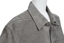 画像をギャラリービューアに読み込む, Rick Owens リックオウエンス スエード ワークジャケット サイズ50 FW19 LARRY グレー ラムレザー 美品 中古 4c069653 