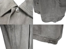 画像をギャラリービューアに読み込む, Rick Owens リックオウエンス スエード ワークジャケット サイズ50 FW19 LARRY グレー ラムレザー 美品 中古 4c069653 