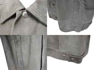 Rick Owens リックオウエンス スエード ワークジャケット サイズ50 FW19 LARRY グレー ラムレザー 美品 中古 4c069653 
