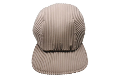 HOMME PLISSE ISSEY MIYAKE オムプリッセ イッセイミヤケ プリーツ キャップ HP31AA403 ポリエステル ベージュ 美品 中古 4c069656