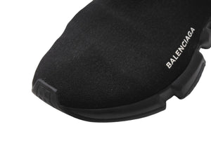 BALENCIAGA バレンシアガ スピードトレーナー ブラック ロゴ スニーカー ブラック コットン サイズ43 美品 中古 4c069658