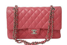 Load image into Gallery viewer, 極美品 CHANEL シャネル チェーンショルダーバッグ マトラッセ25 Wフラップラップ ラムスキン ピンク シルバー 29番台 中古 4c069745