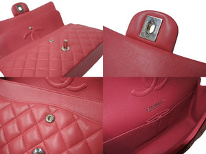極美品 CHANEL シャネル チェーンショルダーバッグ マトラッセ25 Wフラップラップ ラムスキン ピンク シルバー 29番台 中古 4c069745
