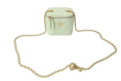 CHANEL シャネル マトラッセ スモールバニティ チェーンショルダーバッグ AP1447 ココマーク ココボール 31番台 美品 中古 4c069747